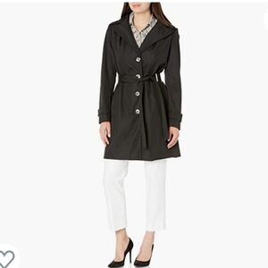 NEW RARE Calvin Klein Chelsea Trench Coat Mocha Brown Single Breasted Luxury